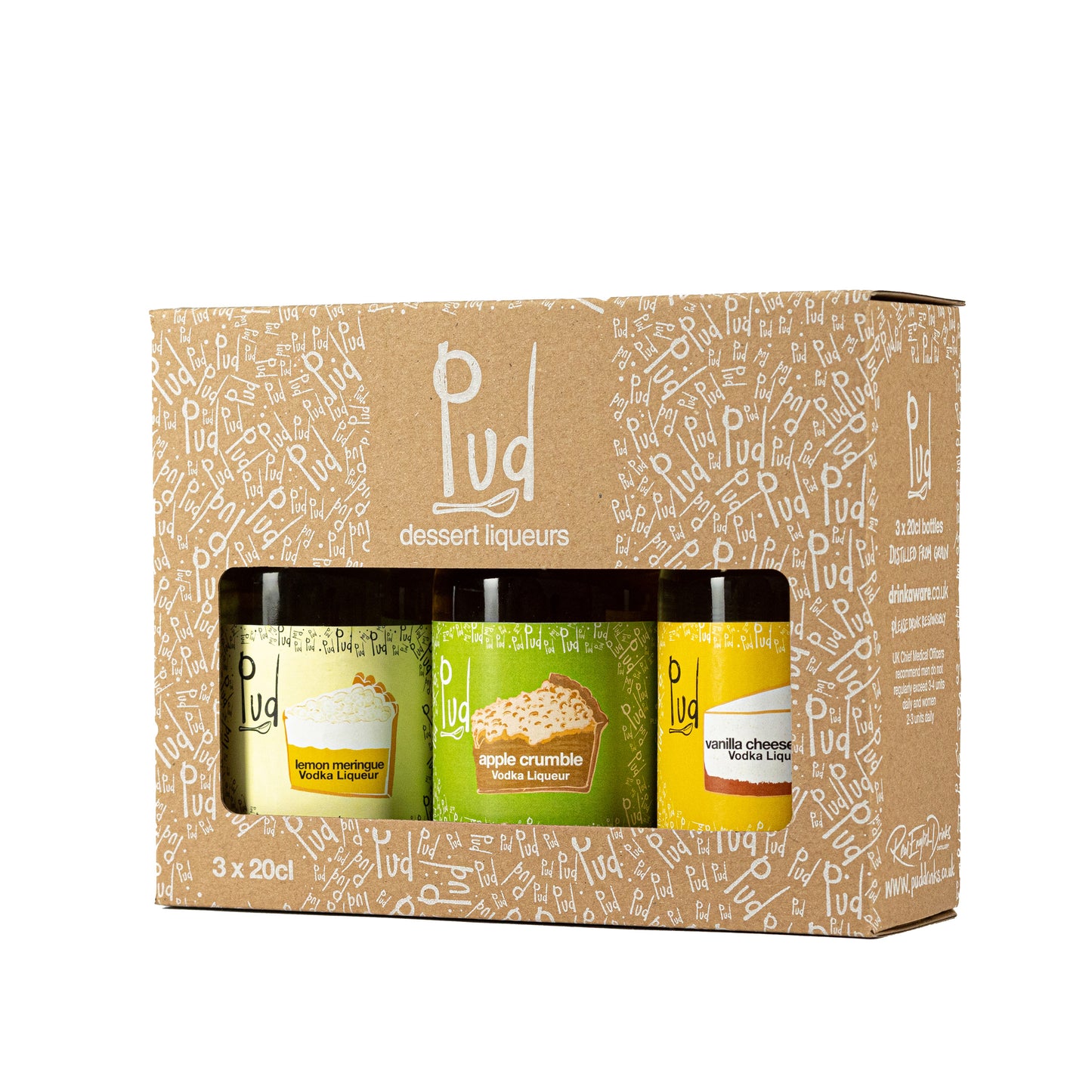 Pud Indulgent Vodka Liqueur Gift Box (3 x 20cl)